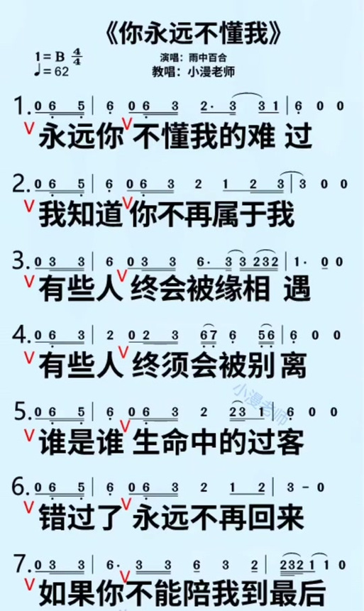 《你永远不懂我》的原唱
