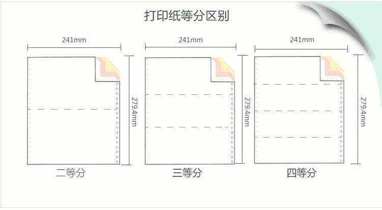 针式打印机纸的尺寸