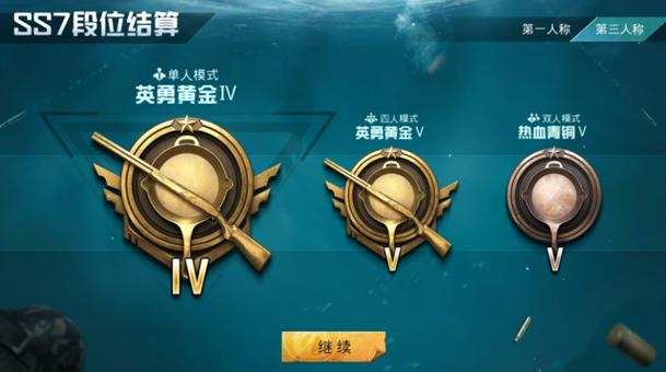 绝地求生黄金5个段位