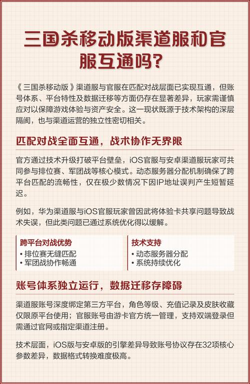 三国杀手游渠道服和官服互通吗