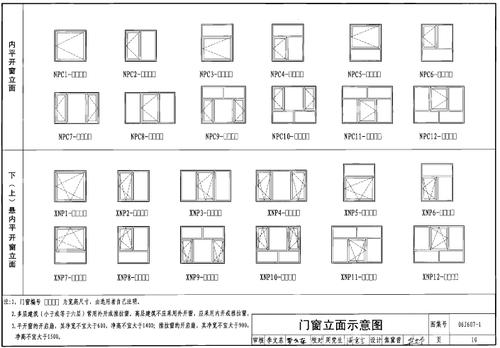 l13j4-1常用门窗图集图标
