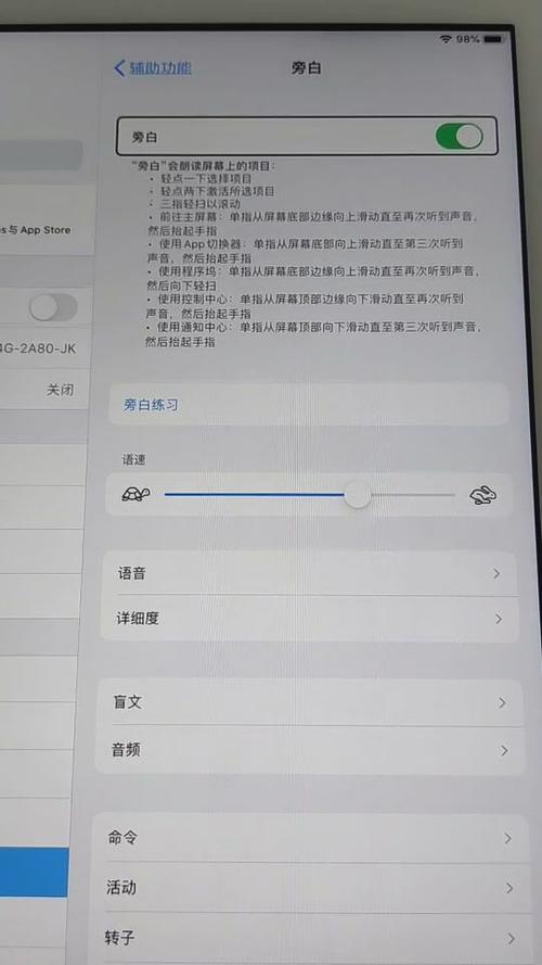 打开旁白屏幕就黑了