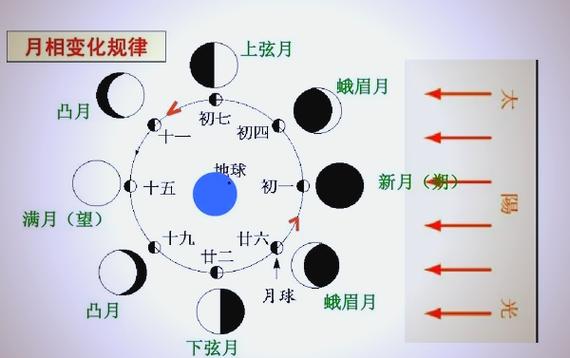 上弦月和下弦月的规律