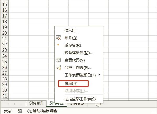 工作表选项被隐藏了