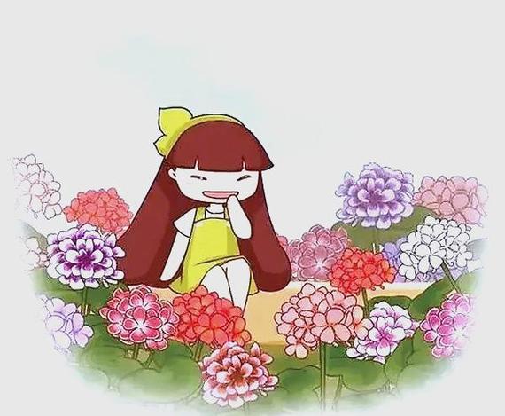 花儿终会绽放漫画图标