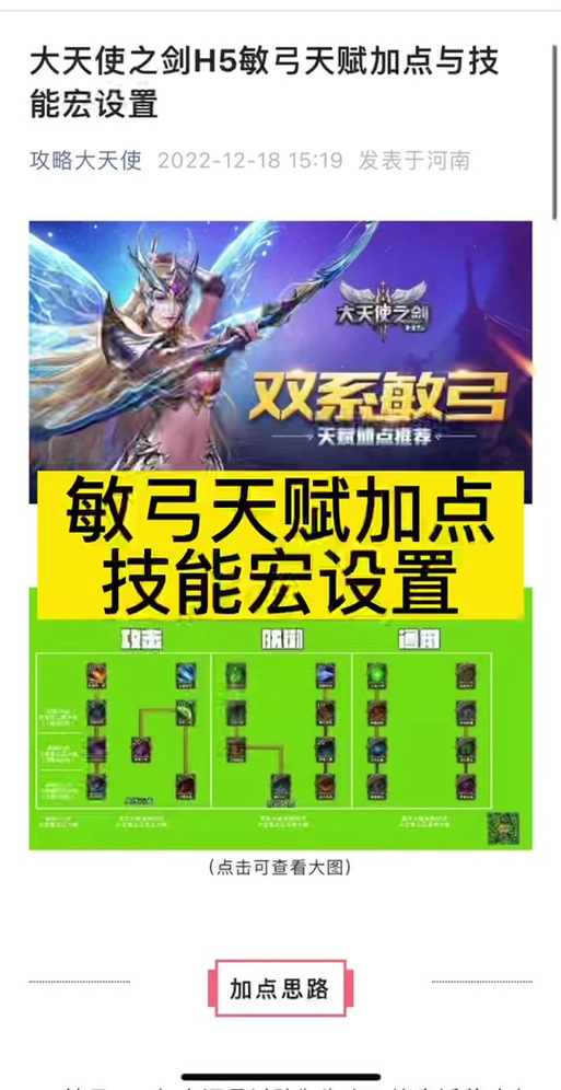 敏弓通用天赋加点攻略