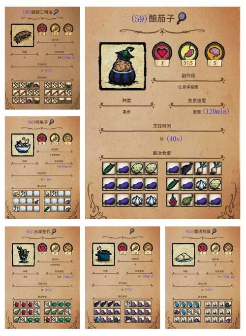 2019饥荒联机版食物烹饪表