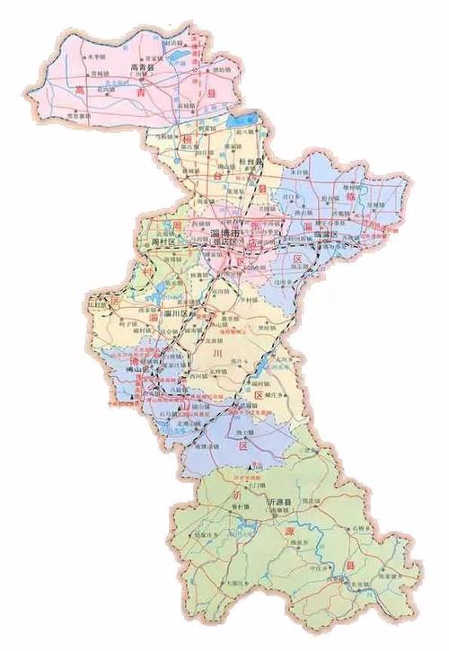 淄博市地图最新版