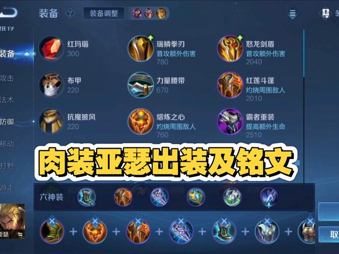 王者荣耀肉装怎么出装