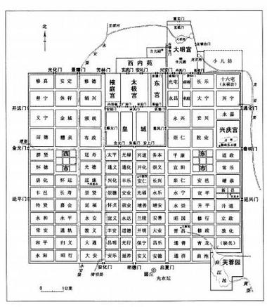 唐长安平面图高清大图