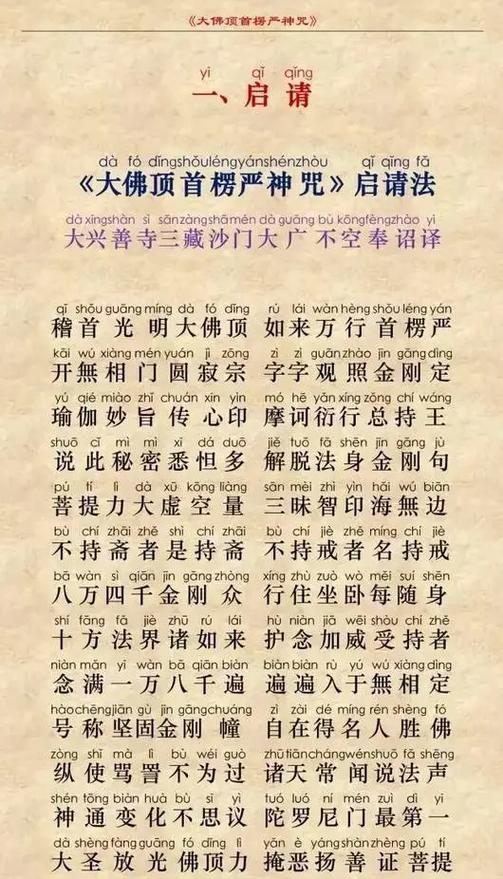 楞严咒简体字全文