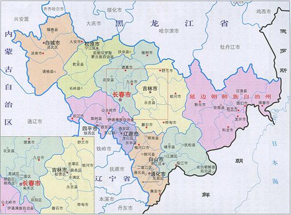 吉林省地图高清版大图