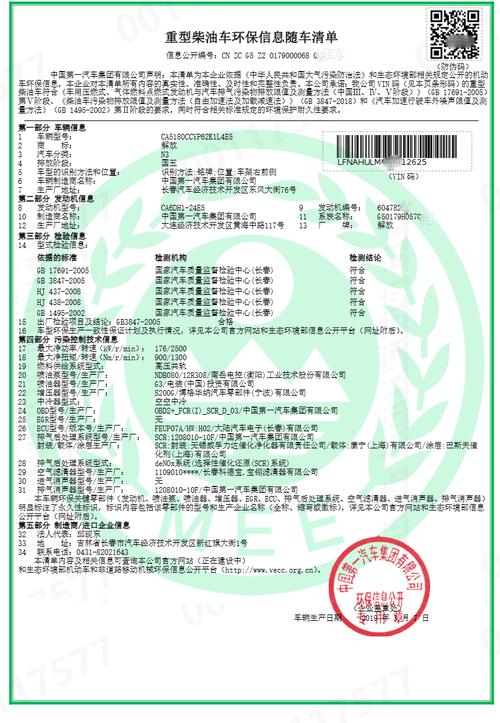 机动车环保网环保清单