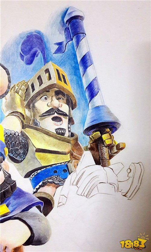 皇室战争画画简单图片