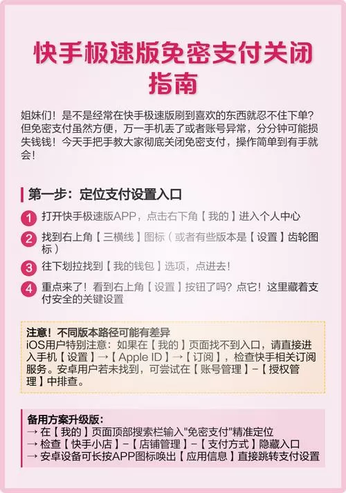 快手开通免密支付怎么关闭